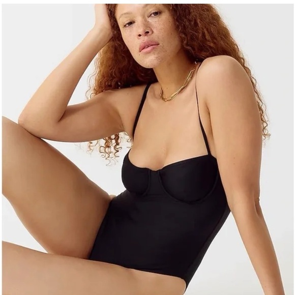 J. Crew Other - J CREW HERITAGE BALCONETTE ONE PIECE SWIMSUIT BLACK NEW W/TAGS SIZE  XS